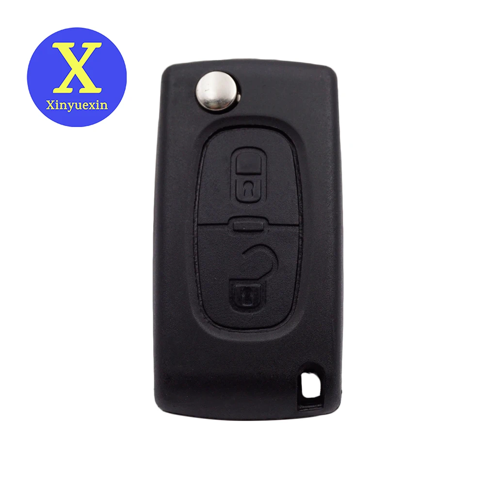 

Xinyuexin Remote Car Key Shell Case for Citroen C2 C3 C4 C5 C6 Xsara Berlingo for Peugeot 207 307 308 407 607 807 Flip 2 Buttons
