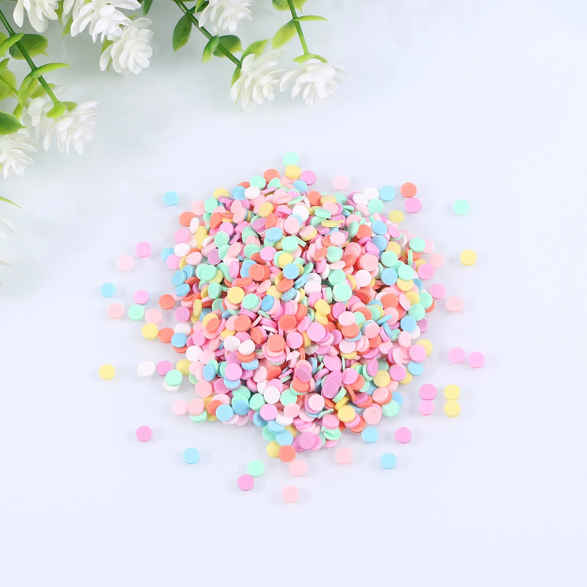 100 G/Pack Candy-colored Clay Phone Case DIY Assceeories Round Sprinkle Scrapbook Decoration Polymer Charms