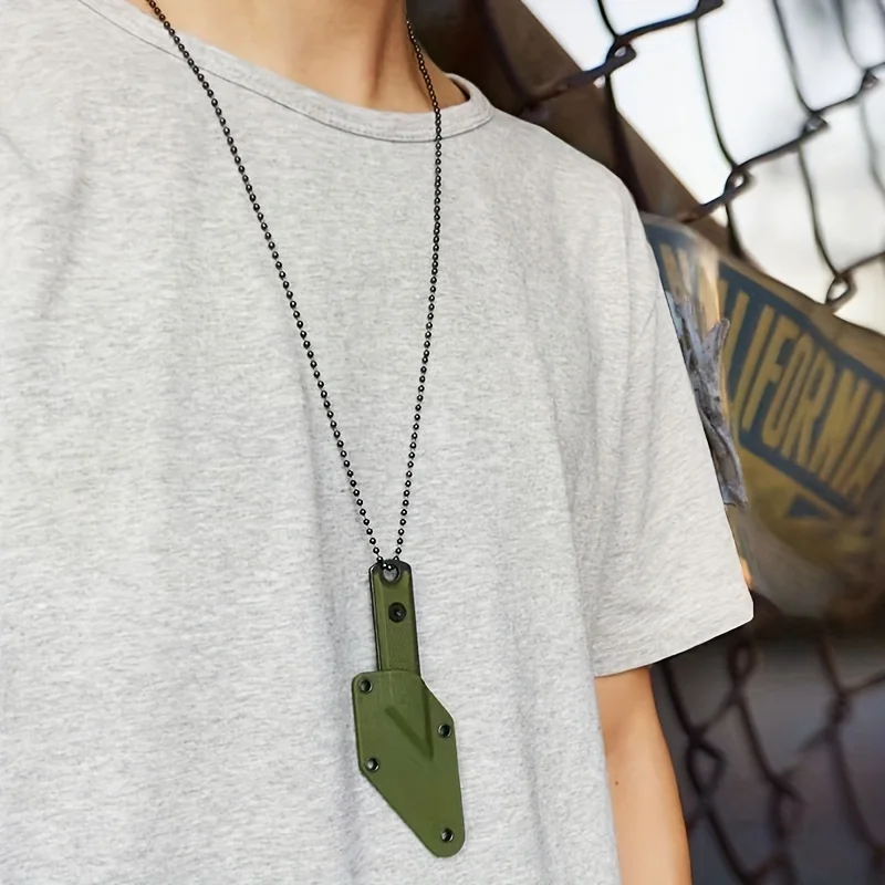 Outdoor Mini Straight Knife Portable Knife Key Necklace Pendant Art Knife Cutting Paper Knife Office Pencil Opening Knife Unpack