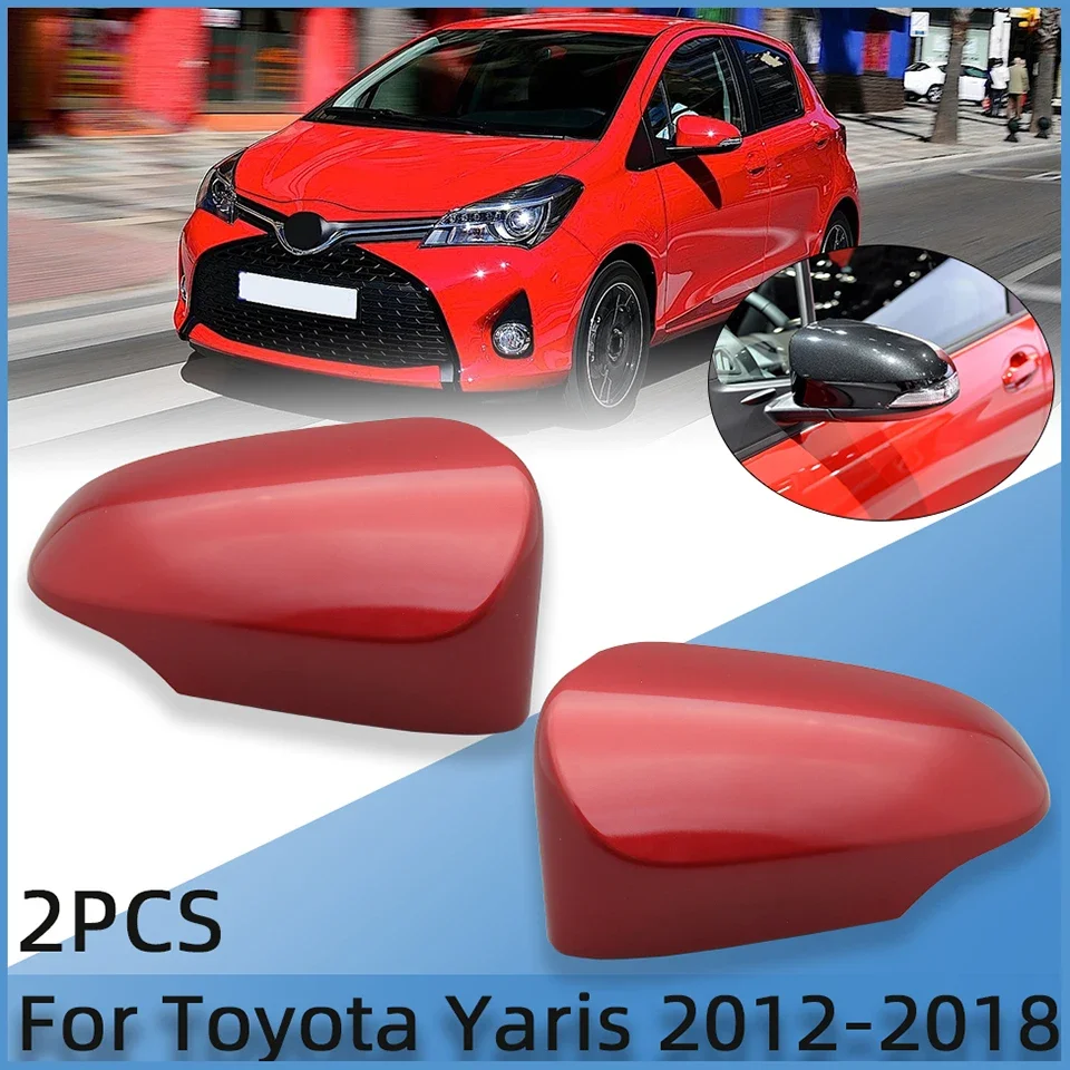 

Pair Wing Side Mirror Cap Rearview Mirror Cover Shell Housing For Toyota Yaris 2012 2013 2014 2015 2016 2017 2018 2019 Painted