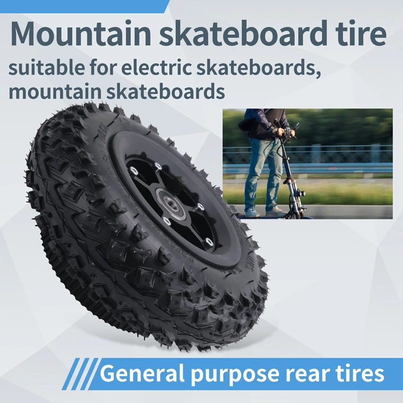 Rear Wheel 8 Inch 200X50 Pneumatic Tires For Electric Skateboard Damping Cross Country Skateboard Tubeless Tyre Parts