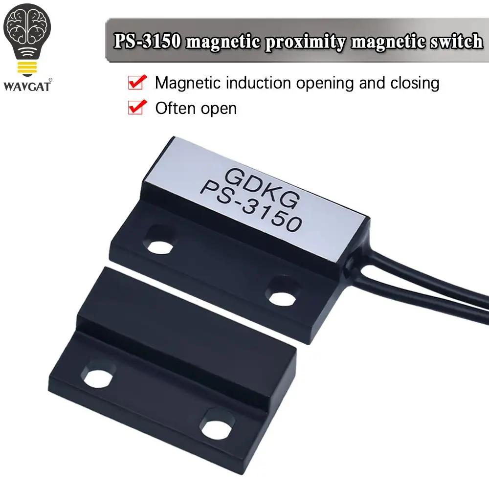 PS-3150 Reed Switch Normally Open NO Proximity Magnetic Sensor Module For Door Window Contacts 30cm Wire Inductance Distance