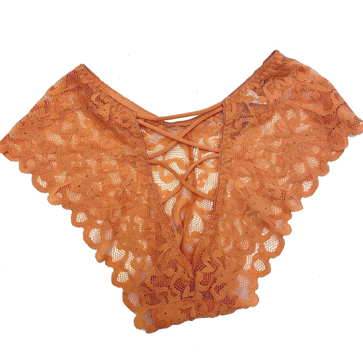Promoción, bragas de encaje de 55-110KG para hombre, tangas caladas en la espalda de cintura baja, ropa interior para mujer, calzoncillos recortados sin costuras