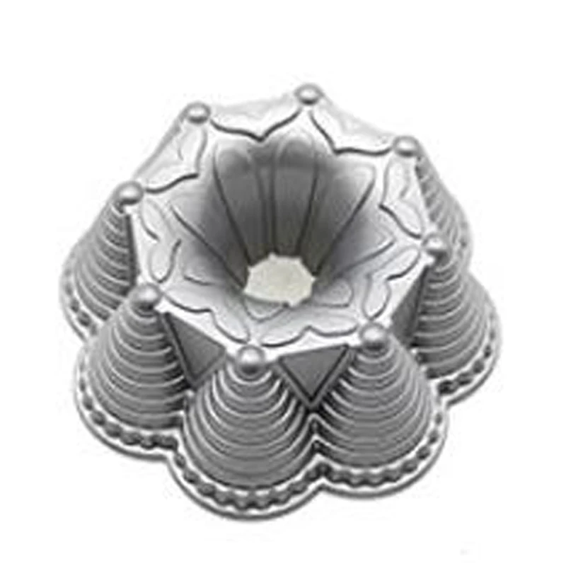 8 Inch Large Cake Mold Pan, Heavy-Duty Cast Aluminum Baking Mold For Birthday Cake, Muffin - Non-Stick Baking Trays