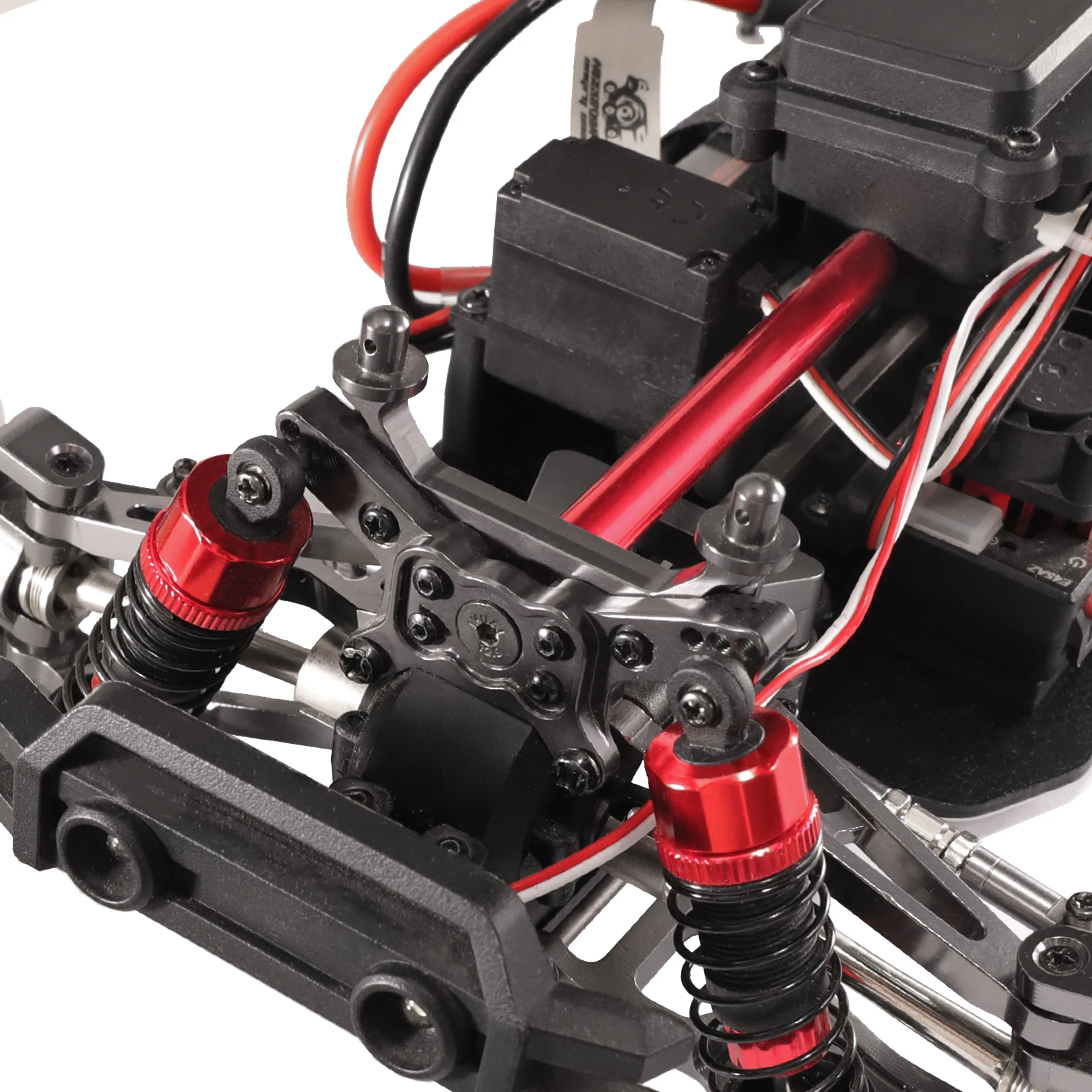 Mjx 14210 14209 H14BM Copa de dirección de Metal juego de brazo oscilante superior e inferior soporte de torre de choque poste corporal Hyper Go RC piezas de mejora de coche