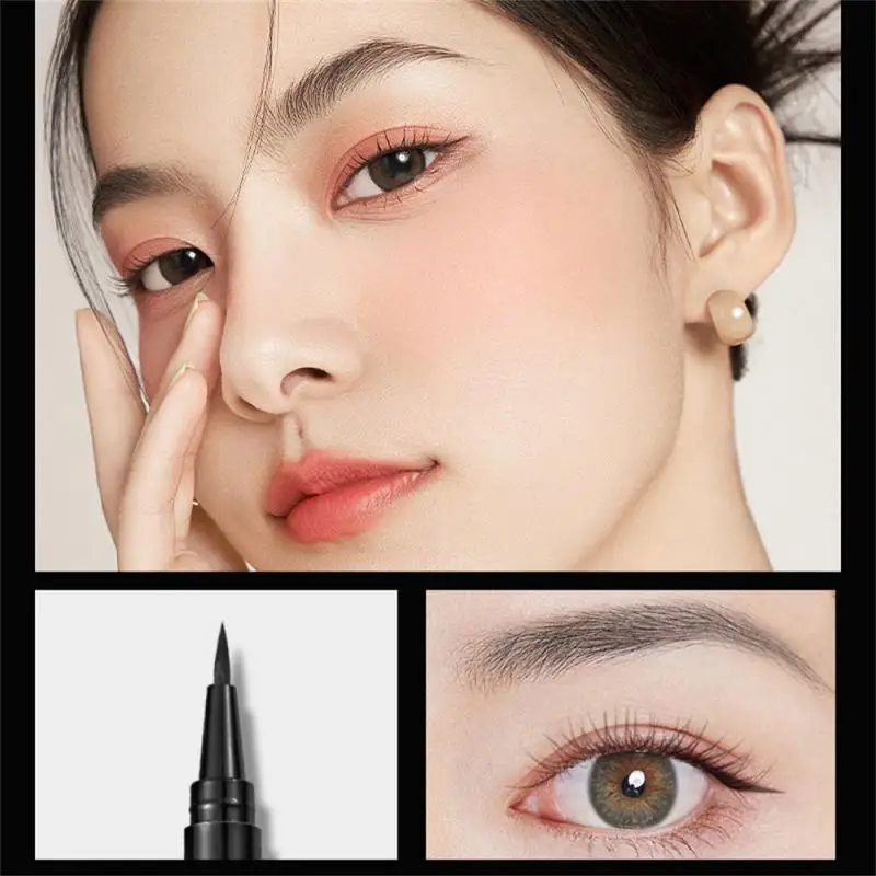 Penna eyeliner impermeabile naturale SVMY con formula ad asciugatura rapida e design resistente al sudore Strumento per il trucco degli occhi con pennino estremamente fine da 0,01 mm