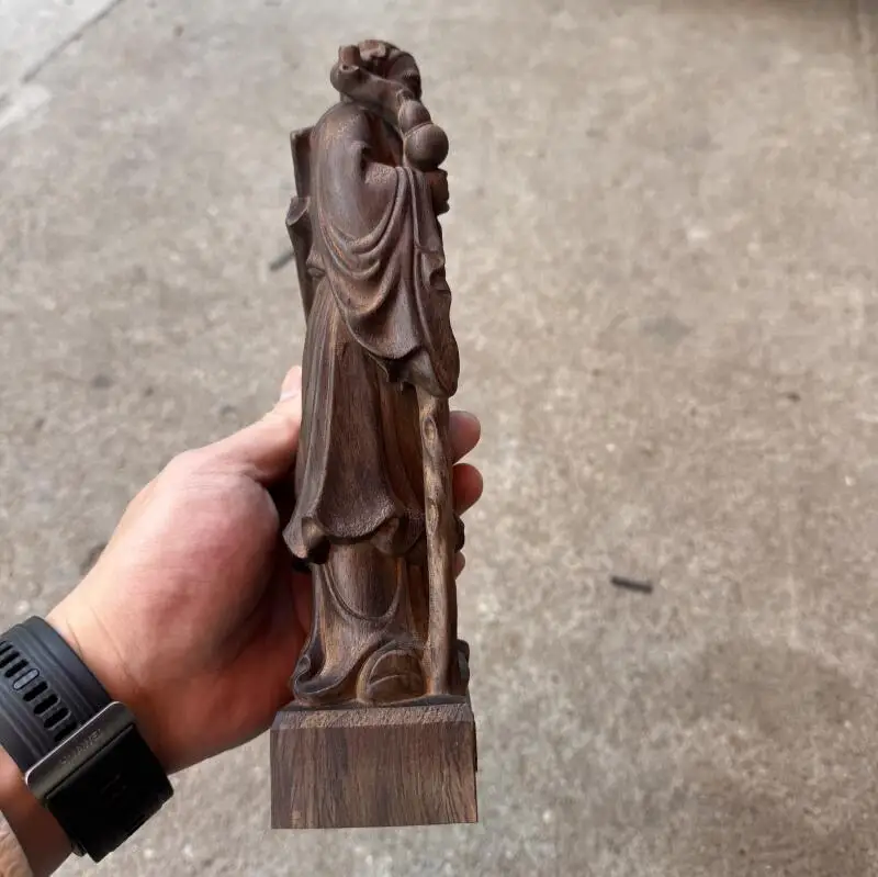 Vintage wood carving Hua Tuo figure statue home desktop decoration ornament modern exquisite handicrafts