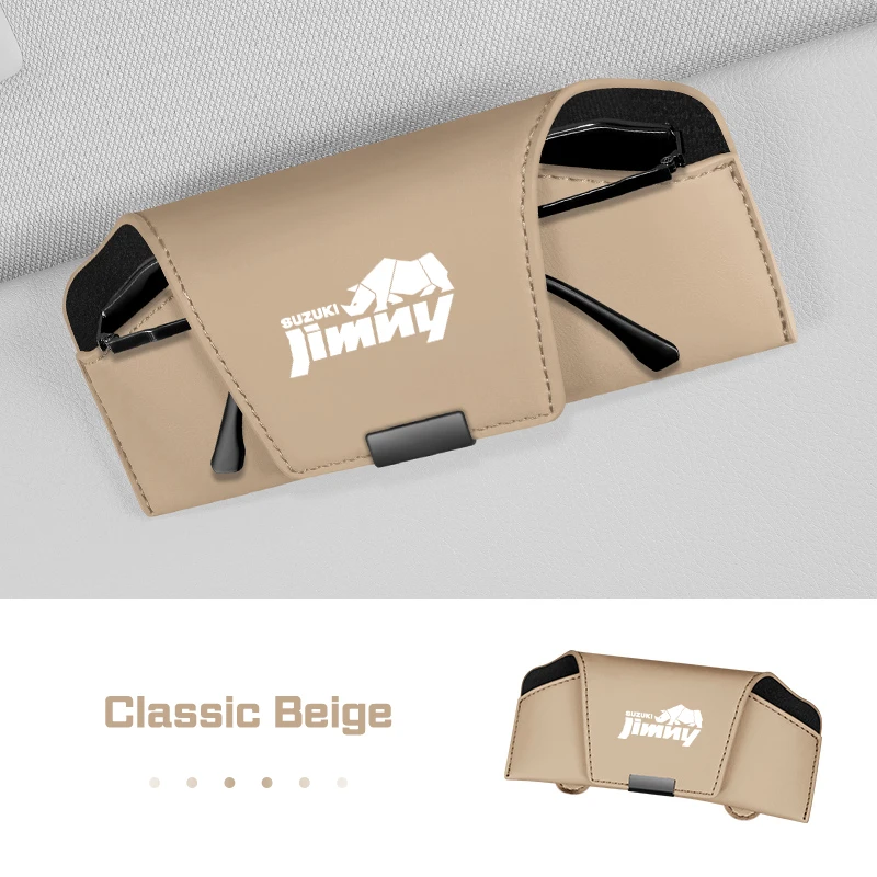 

Car Interior Sunglasses Storage Box Leather For Suzuki Jimny jb64 jb43 jb74 Swift Kizashi Liana Delica Grand Visor Glasses Case