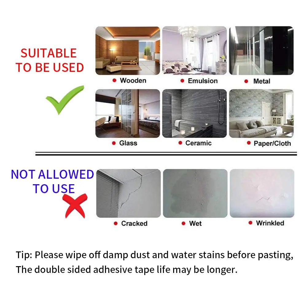 Ultra-mocna dwustronna taśma klejąca Nano Taśma akrylowa o wysokiej przyczepności, wodoodporne naklejki ścienne wielokrotnego użytku