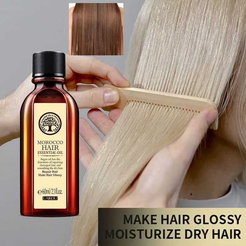 LAIKOU Morocco Hair Essential Oil - Smooth Dry and Damaged Hair, Hair Essence for Healthy and Shiny Hair