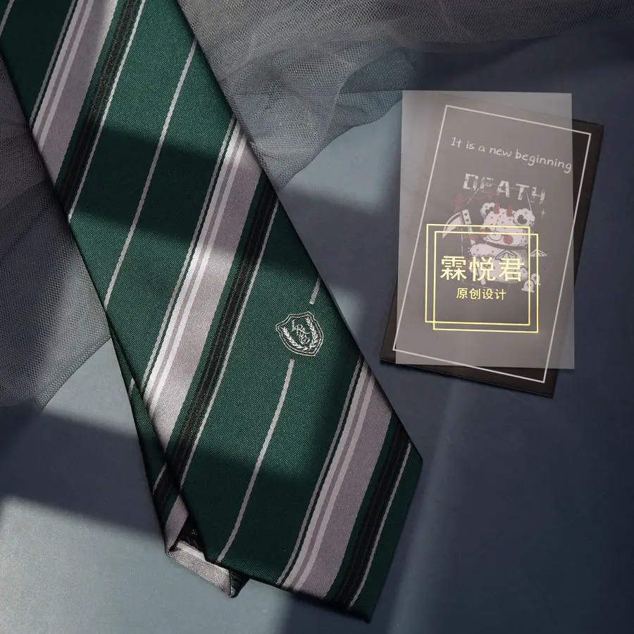 [Lin Yuejun] ネクタイ 女性用 JK 制服シャツ 男性用 DK カレッジスタイル カジュアル ブルー ファッション ストライプ