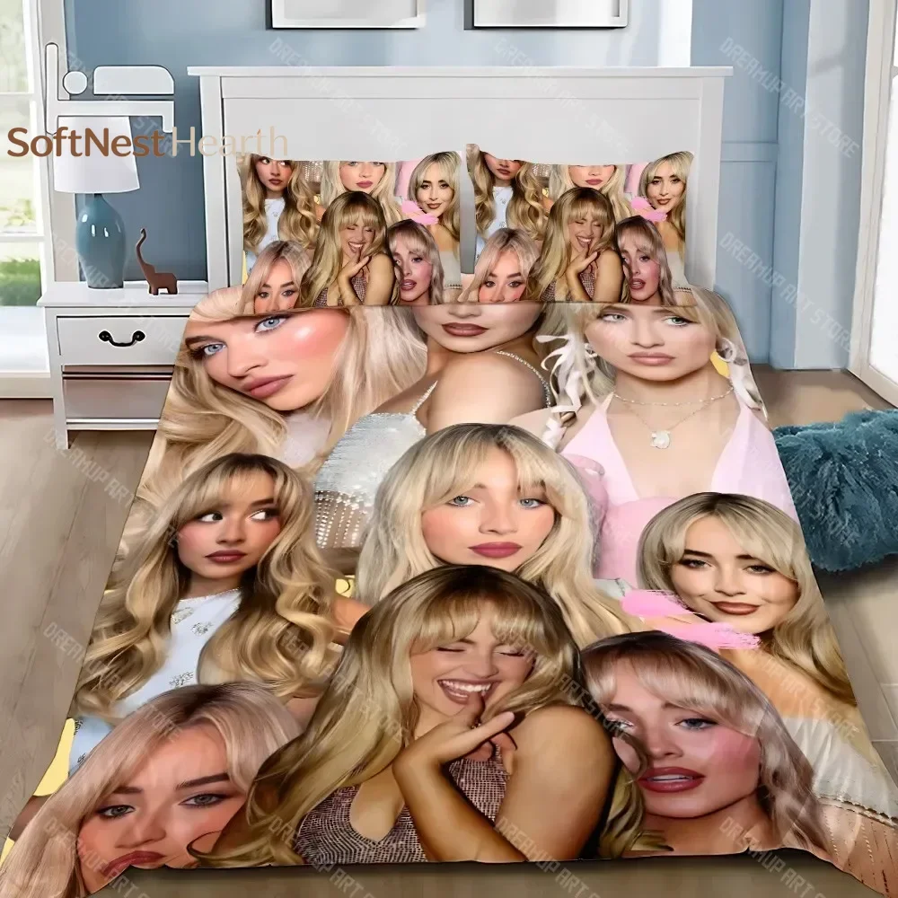 2026 Singer Duvet Pillowcase Bedding Set Boy C-Carpenter Girl Bedroom Decoration Children Gift S-Sabrina Single Double Large Siz