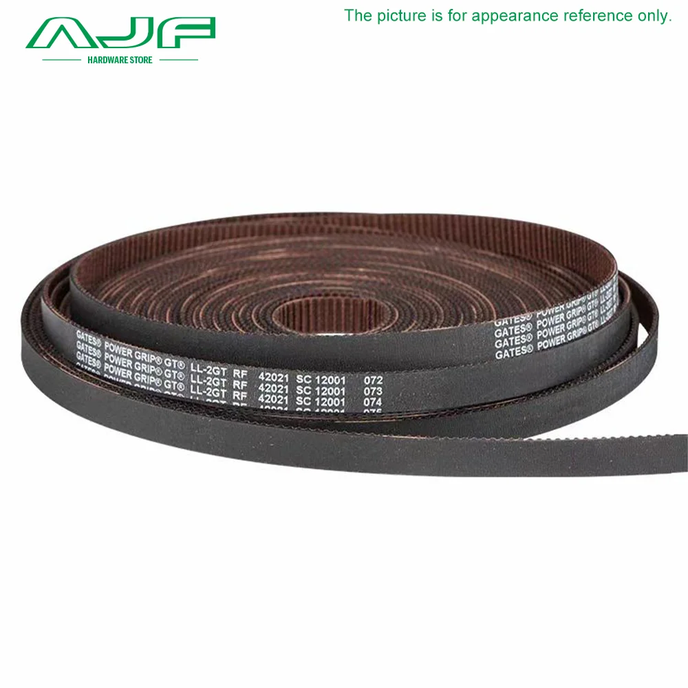 GATES GT LL-2GT RF 2GT 2MGT Open Synchronous Timing belt width 6/9/10/12/15mm Rubber Low dust low vibration VORON 3D printer