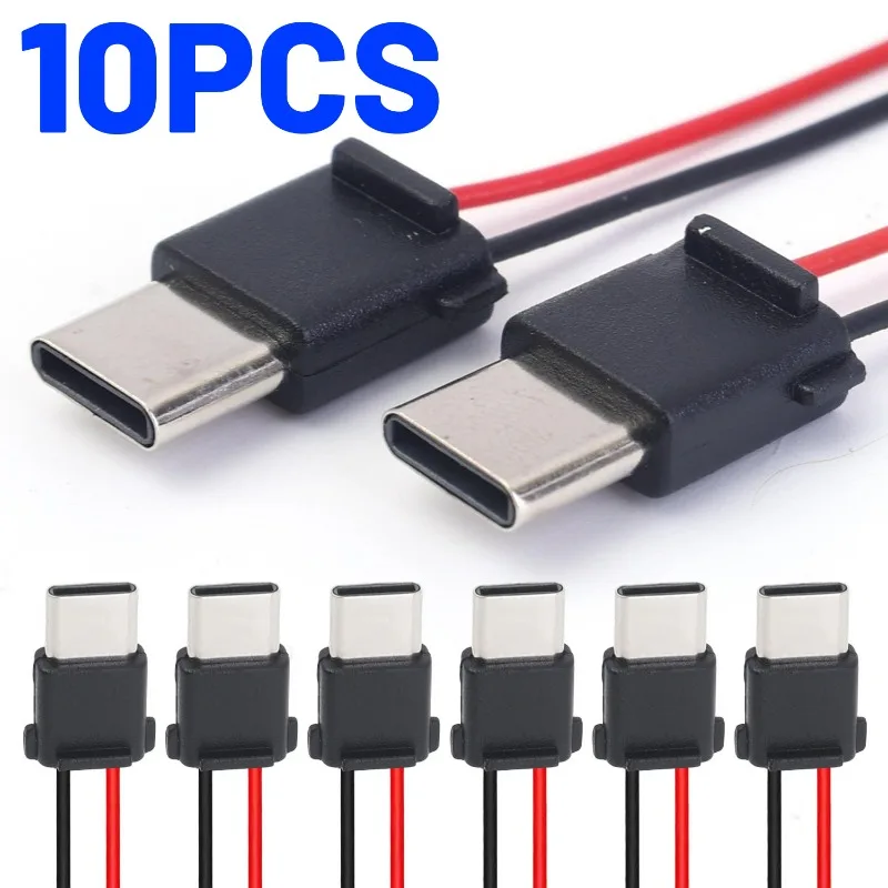 Type C Connector Waterproof 2 Pin Solder Wire Male Female Socket High Temp Black Auto Power Adapter Dash Camera Charger Plug
