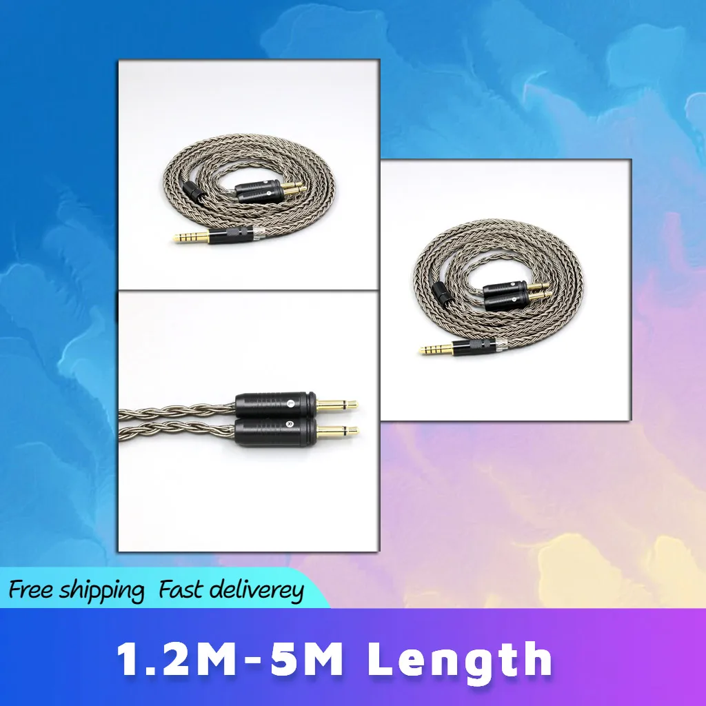 16 كور رمادي فضي مطلي مزدوج 3.5 مللي متر Aduio سماعة كابل ل البؤري واضح Elear Elex Elegia Stellia Celestee radiance 8839