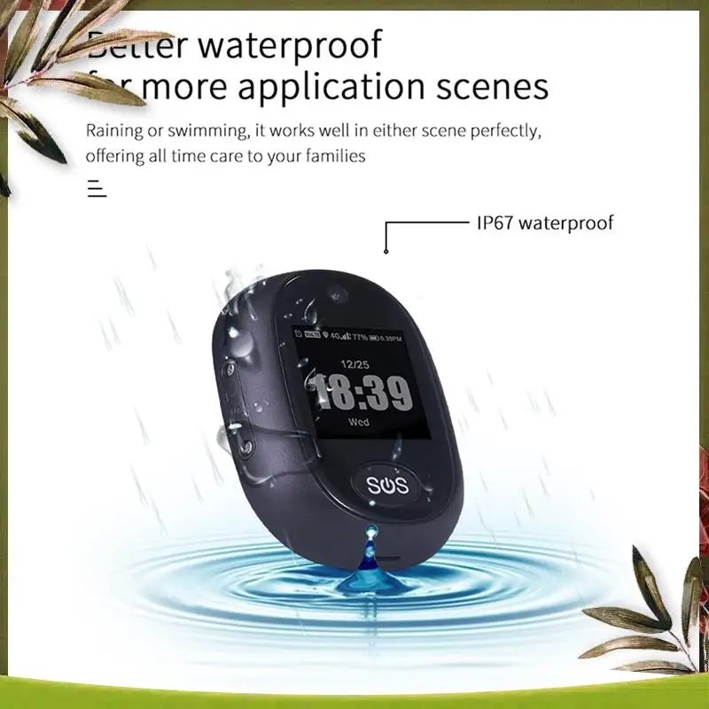 

AB98-4G GPS Tracking Pendant V45 For Kids Elder Mini GPS Personal Tracker Alarm Talking Clock Waterproof