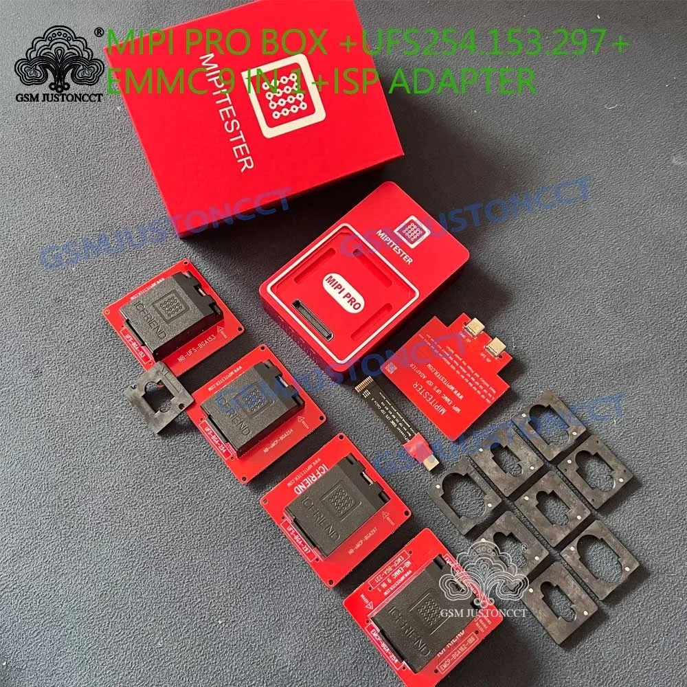 

Новейший оригинальный MIPITESTER/MiPi Box Max/MIPI PRO+UFS-BGA153+UFS-BGA254+UFS-BGA297+ISP-NB1+адаптерный инструмент