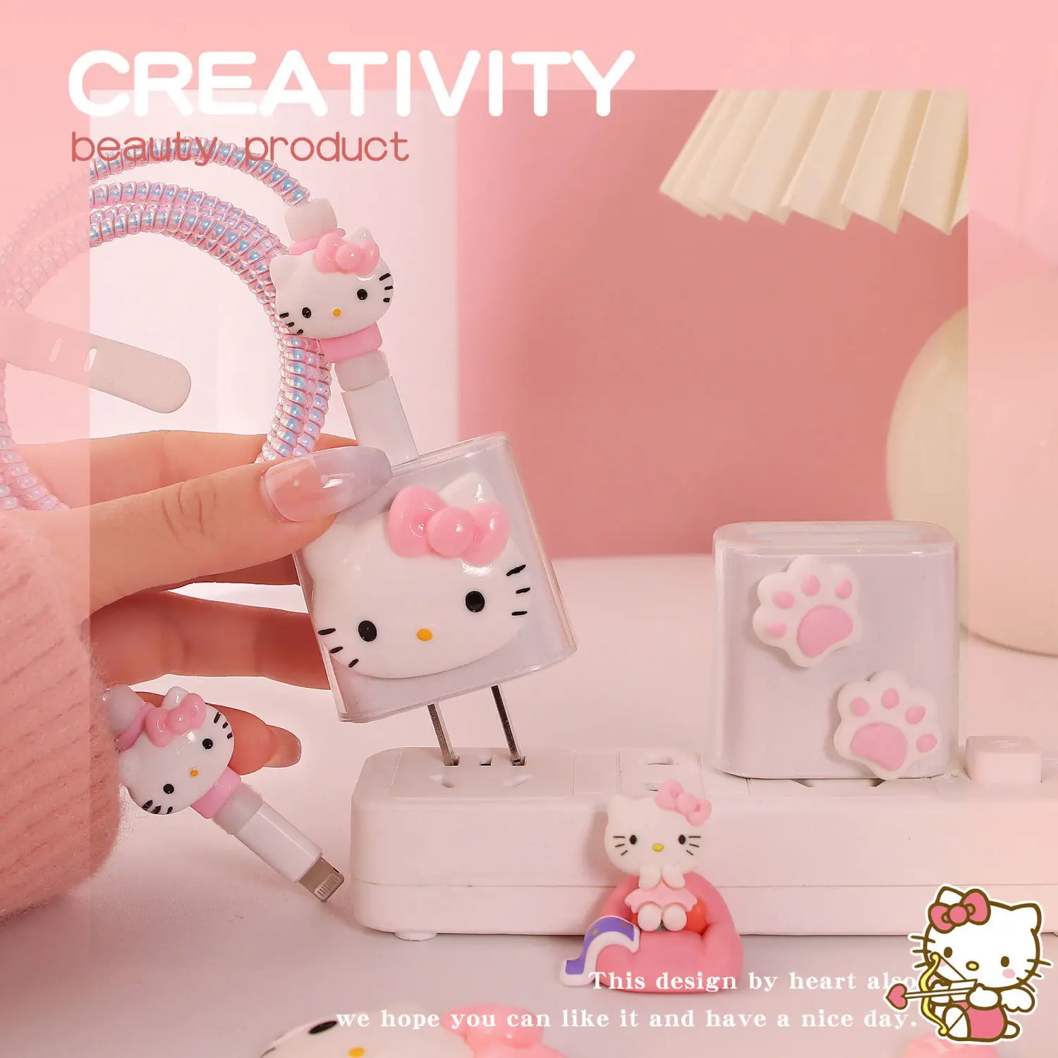 

Kawaii Cartoon Series Fast Charger Protector 20W iPhone 14 13 12Pro Fast Charging Cable charger Data Cable protective Sleeve