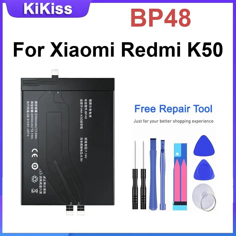 BM56 BM4Y BP48 BP49 Battery For Xiaomi K40 Gaming/K50 Gaming/K40/K40S/K40 Pro Phone Bateria+ Free Tools