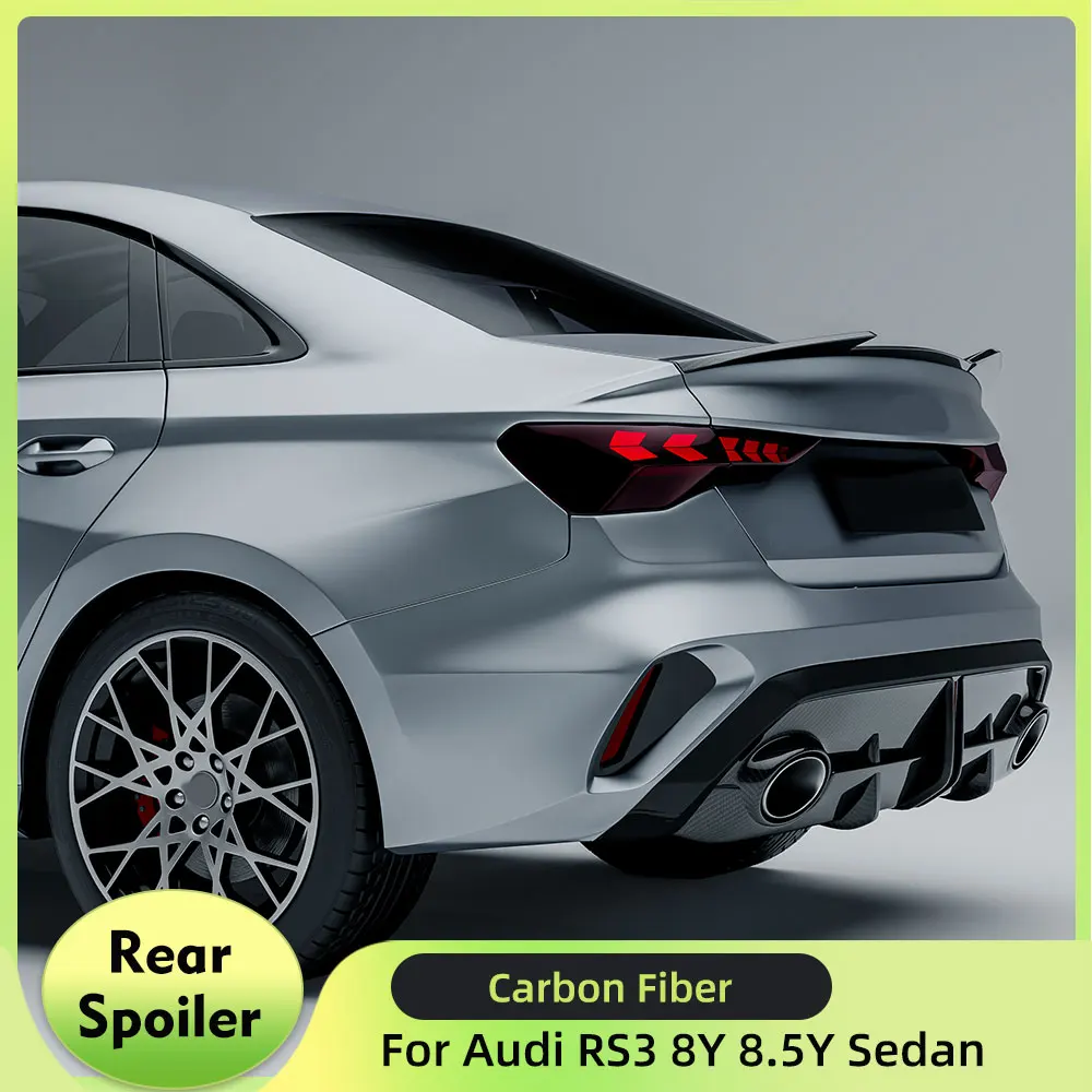 

Carbon Fiber Car Rear Spoiler for Audi RS3 8Y 8.5Y Sedan 2022-2026 Rear Wing Trunk Spoiler