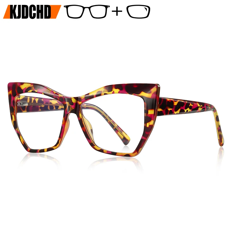 

Модные очки KJDCHD Cateye для женщин, оправа TR90, фотохромные мультифокальные линзы для чтения, очки для коррекции близорукости
