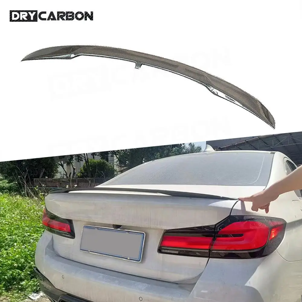 

Carbon Fiber Rear Spoiler Boot Lip Wings Car Styling Body Kits Accessories Rear Trunk Spoiler for BMW 5 Series G30 2017-2022