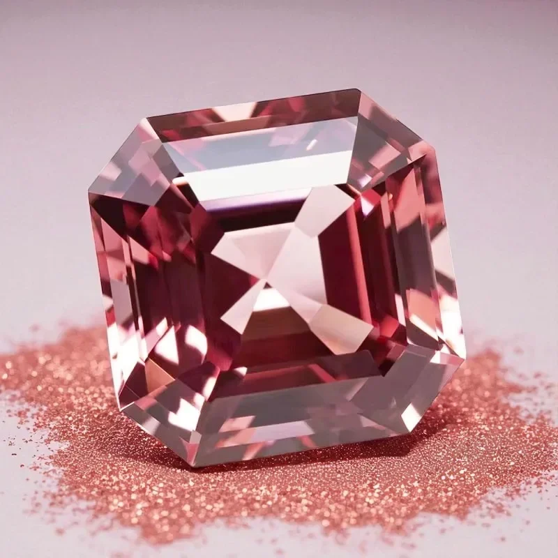 

Искусственно выращенный сапфир Padparadscha M-Lab, огранка Ашер, цвет Fire Lotus, свободный камень, проходит тест на алмазном тестере, для изготовления ювелирных изделий, с сертификатом