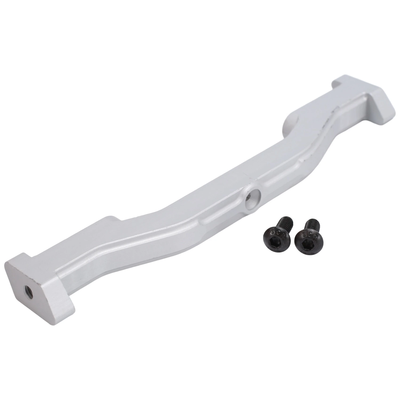 Varilla de soporte de marco inferior de soporte de chasis de metal para piezas de coche trepador de control remoto Axial SCX6 JLU AXI05000 1/6, Plata