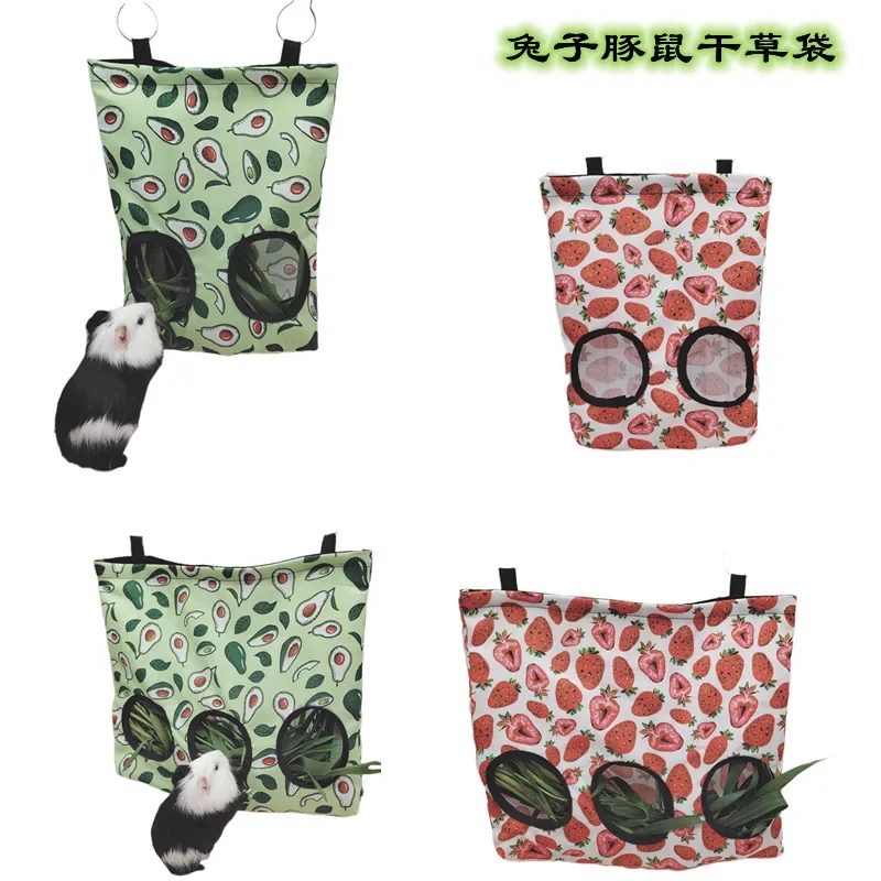 

Hay Bag Hanging Pouch Feeder Holder Feeding Dispenser Container for Rabbit Guinea Pig Small Animals Pet Bunny Cage Accessories