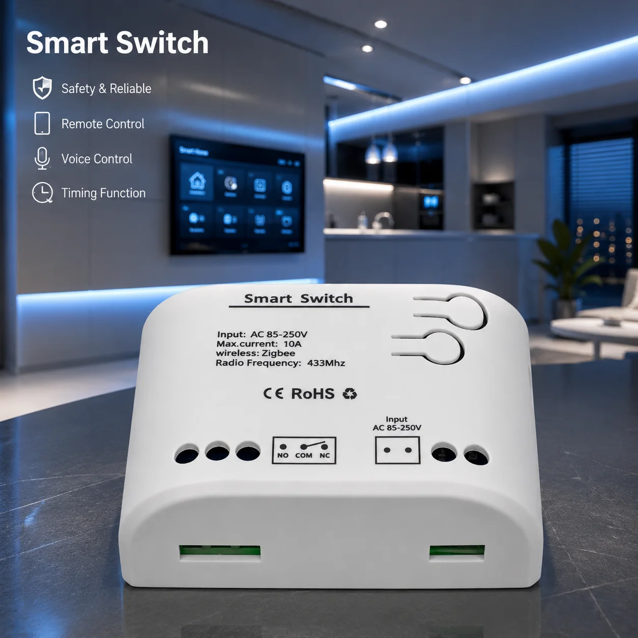 1/2/4CH Zigbee Tuya Smart Wifi Switch Module 85-250V 220V AC DC 12V 24V 7-32V Alexa Google  Assistant Smart Light Switch