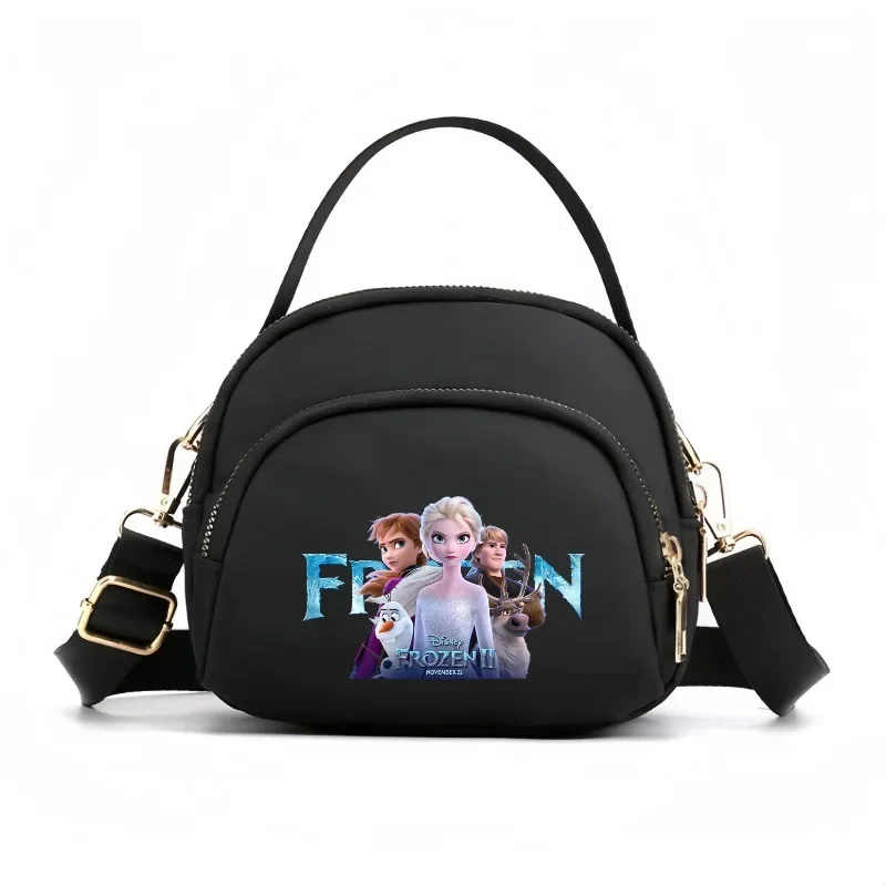 

Elsa Princess printed small square bag, multi pocket multifunctional bag, mini phone bag, casual and simple sloping shoulder
