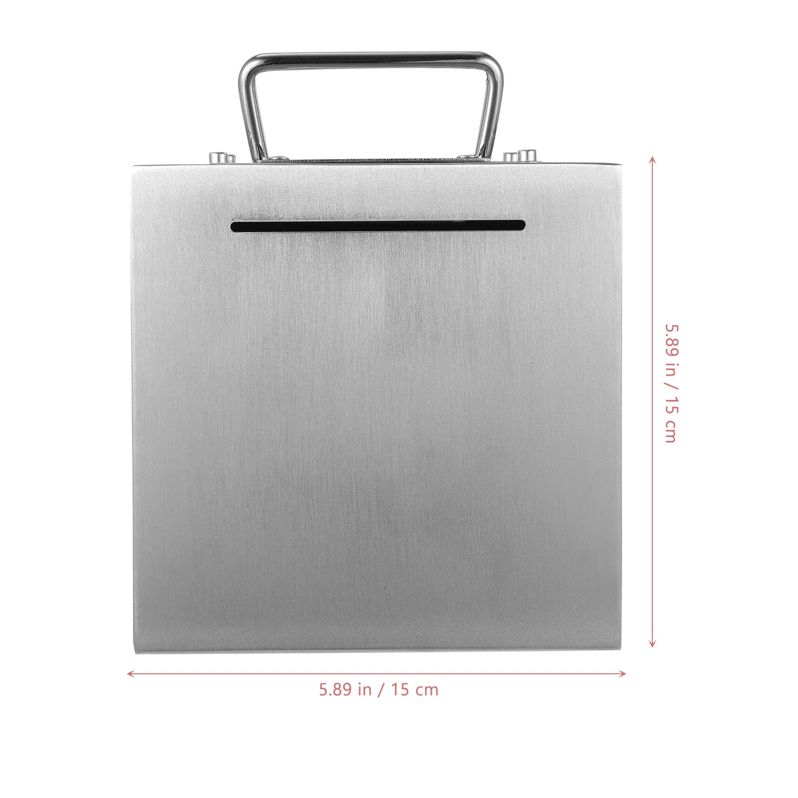Stainless Steel Money Bank for Adults and Children Compact Coin Storage Box Handle Design Simple Structure Savings Pot for Home