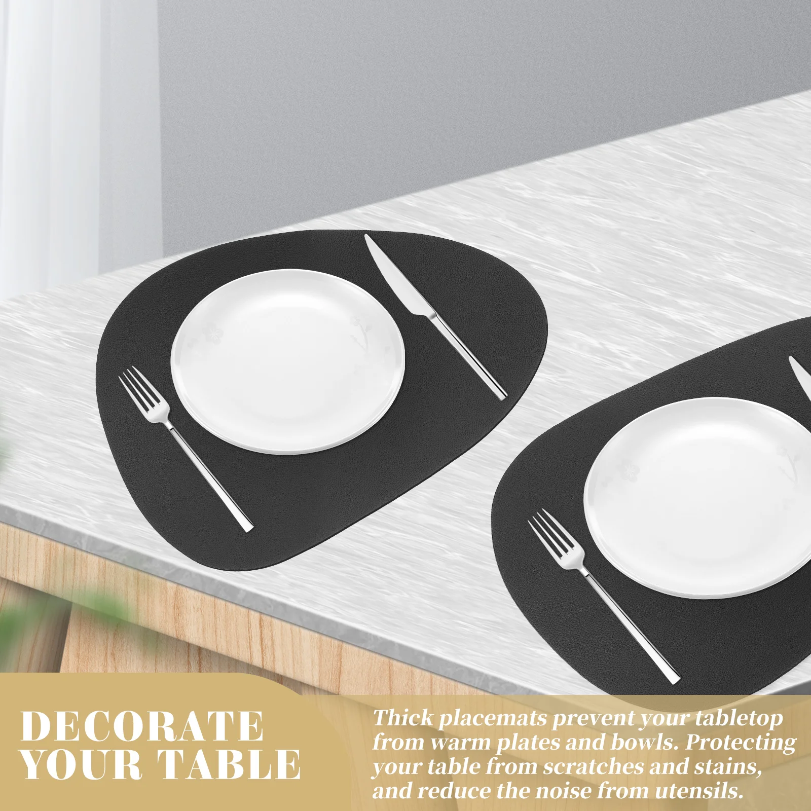 

Heat Resistant Placemat Insulation Table Mat For Dining Table Anti Skid Pu Bowl Mat Dish Protector