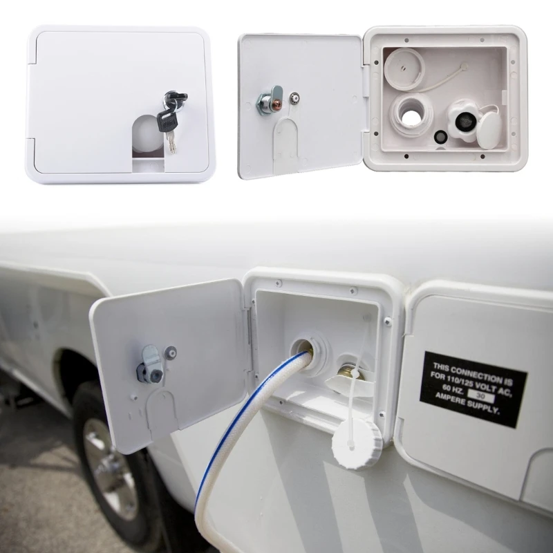 Practical Trailer Water Fill Hatches with Locking Lid and Keys Sturdy Materials