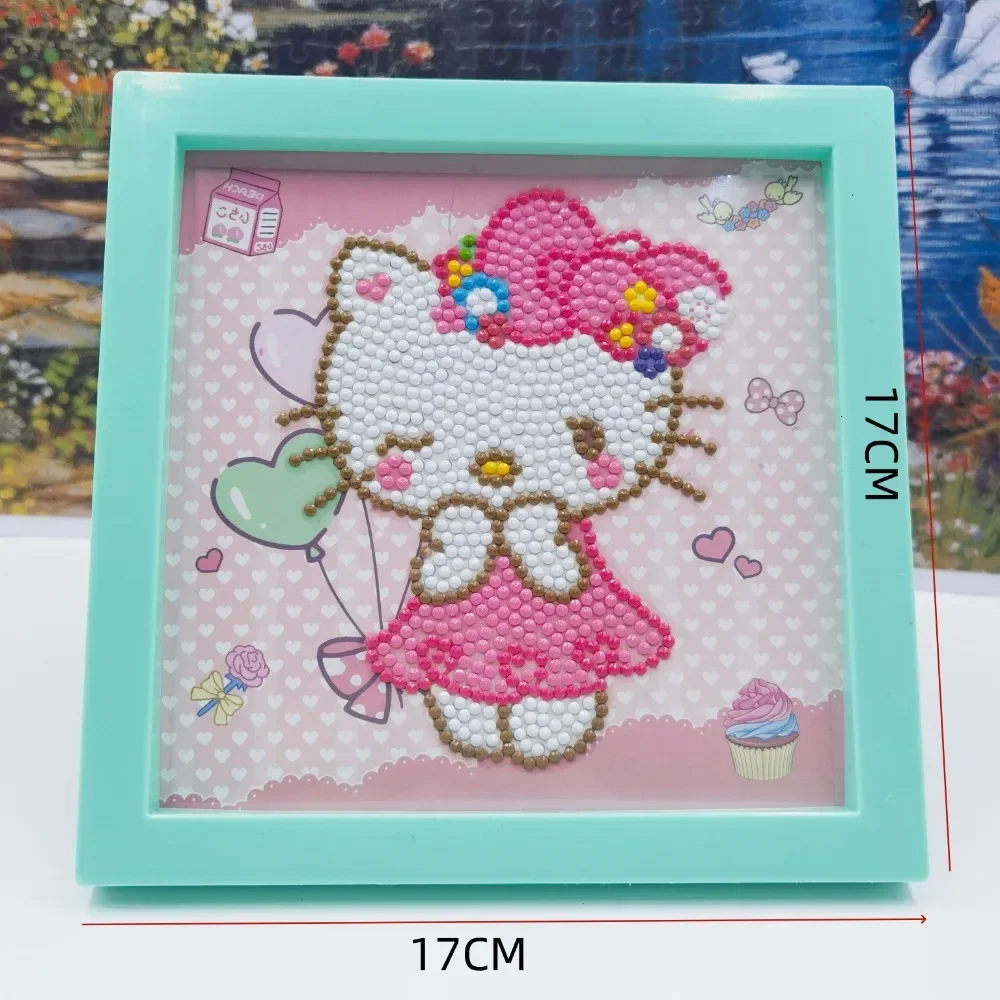 New Hello Kitty Diamond Painting Sanrio Handmade DIY Cinnamoroll TuxedoSam Tiled Embroidery Home Decoration Gift for Children