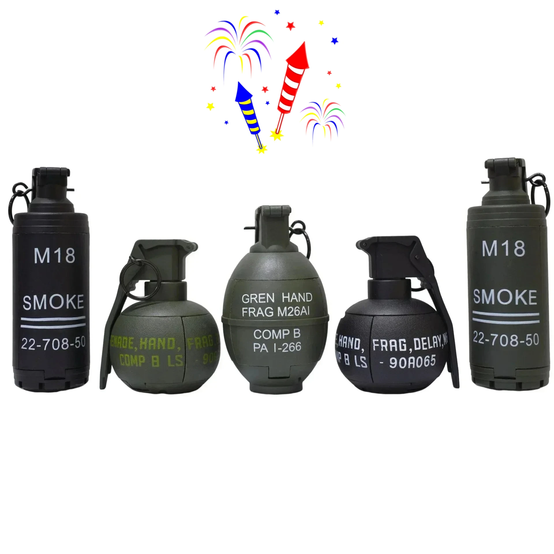 ANumber OneSpringPoweredImpact GrenadesTactical PlasticM67 Hand Grenades Toys Model For Airsoft Paintball CS Game Role Play Prop