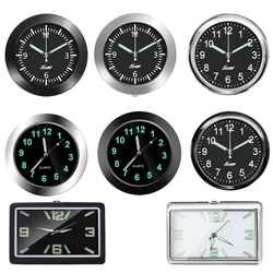 Relojes de coche fluorescentes de visión nocturna de aleación de Zinc, relojes de moda, adornos de decoración de automóviles con pegatina firme para motocicleta