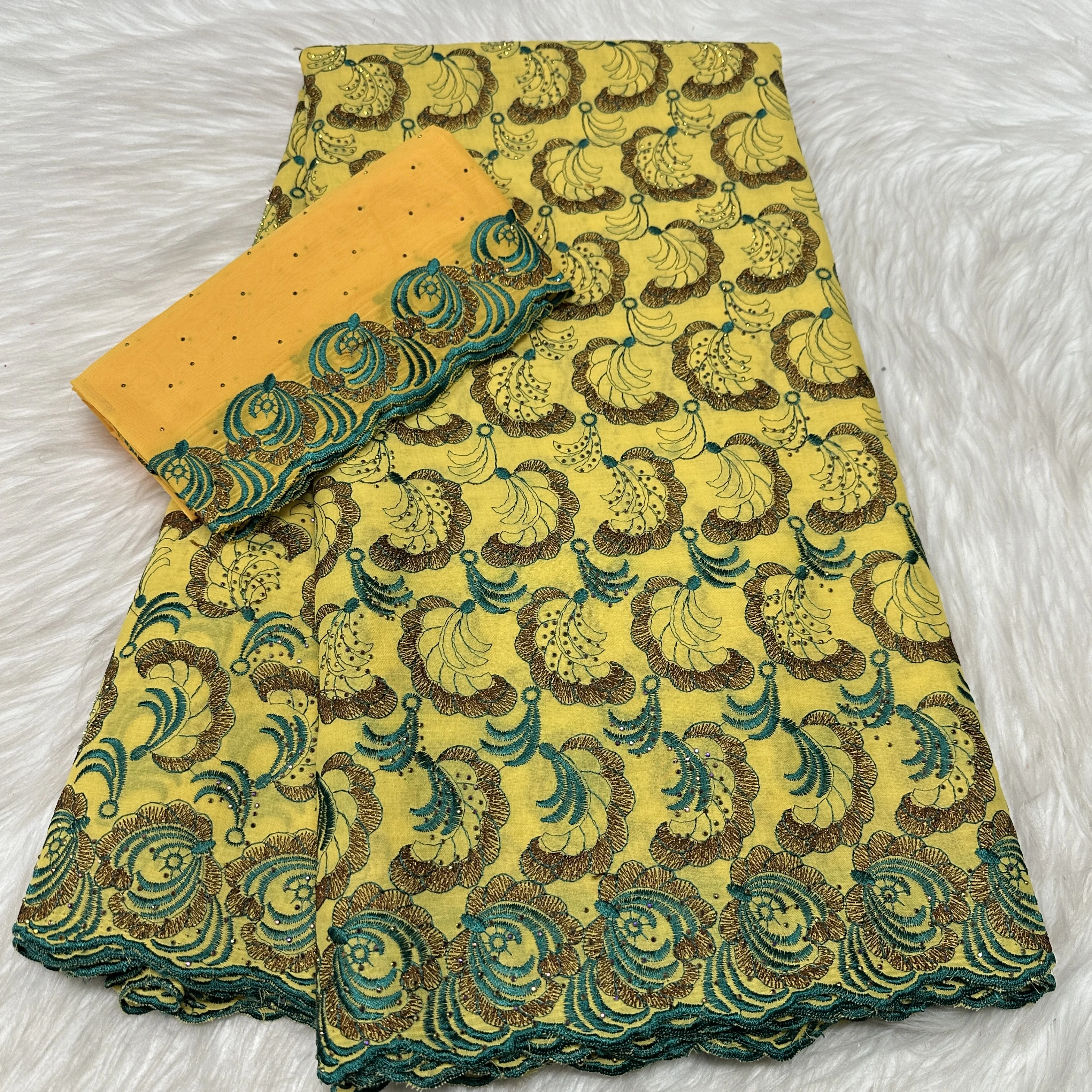 

Latest 2025 African Nigerian France Swiss Tulle Lace Fabric Cotton With Stones High End for Bride Cotton Party Wedding Sew Dress