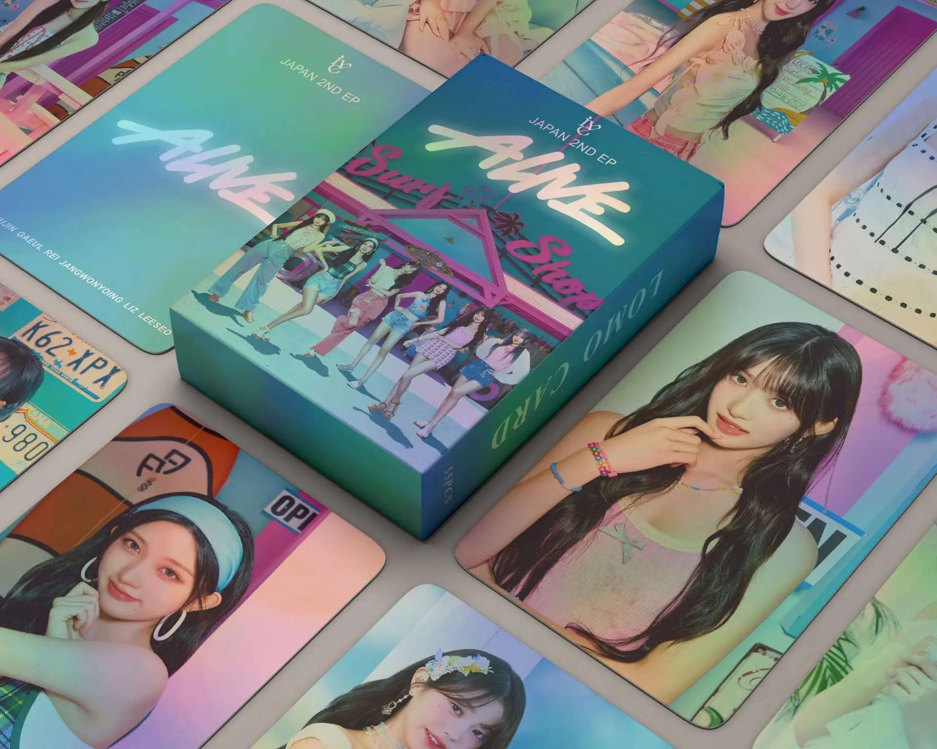 Imagem -06 - Idol i Laser Novo Álbum Mudar Cartão Lomo hd Impressão Photocards Wonyoung Rei Jogo Yujin Jogo Leeseo Cartão Postal Fãs Presentes 55 Pcs