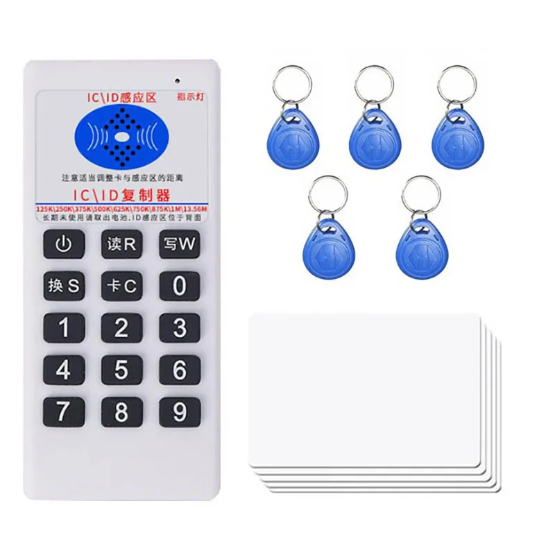 

RFID NFC Reader Writer Smart Chip Cloner Handheld 125Khz 13.56MHZ Copier Access Control Keychain Duplicator Tag Badge Programmer