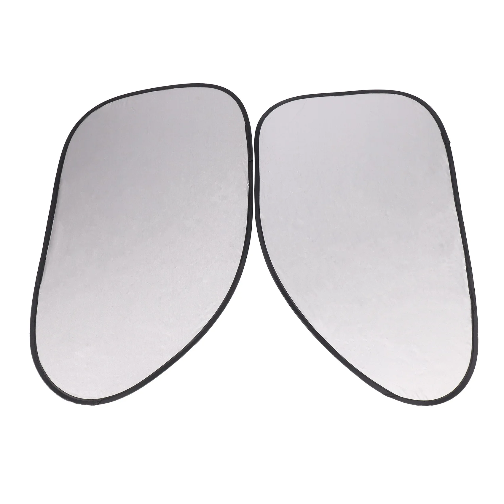 2pcs Auto Car Side Window Sunshade Black Silver Color