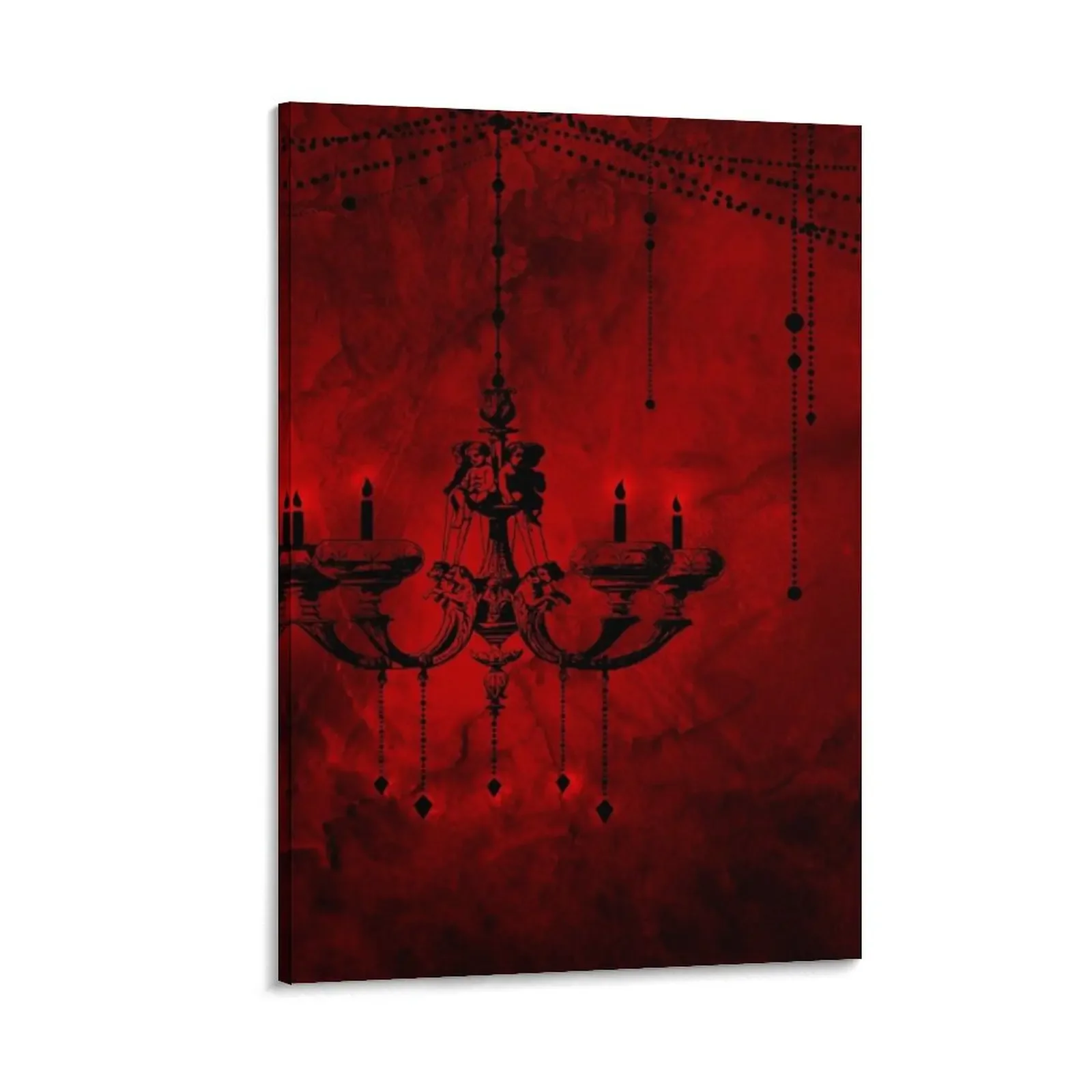 

Gothic Vampire Romance Chandelier Canvas Painting Paintings wall decoration paintings vintage home decor home and decoration