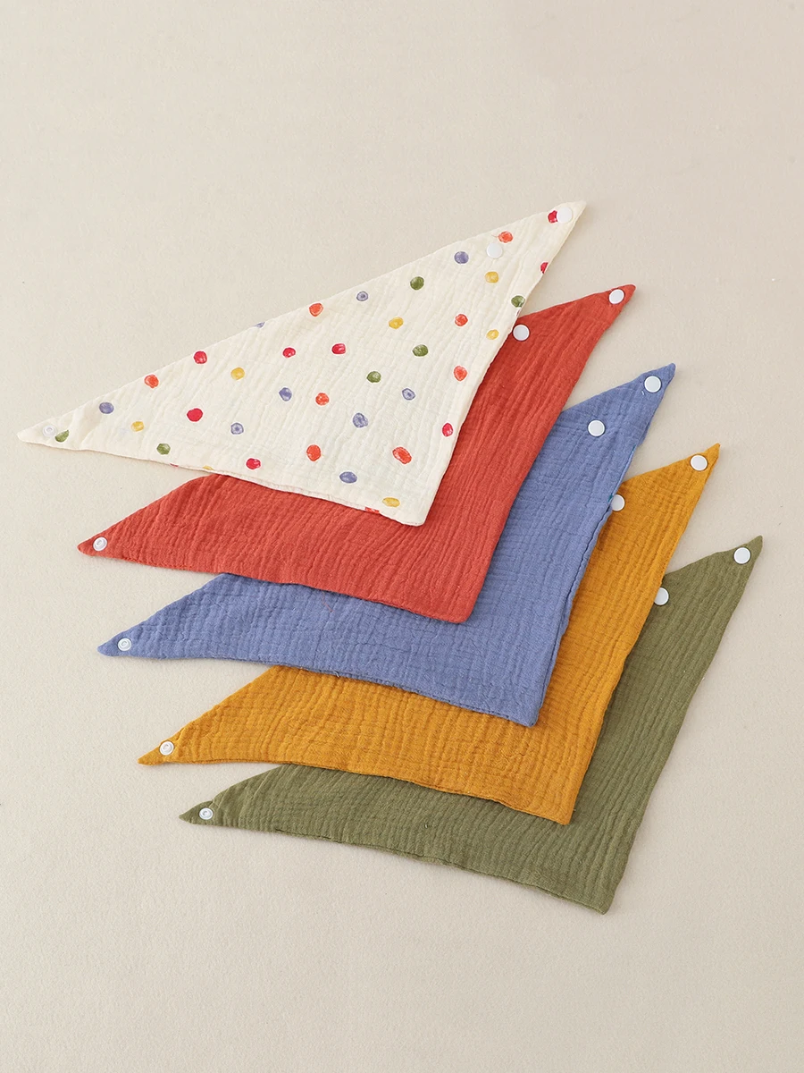 

Детские хлопковые нагрудники из муслина, детская бандана, нагрудник из мягкой абсорбирующей Марли, моющийся фартук из муслина для малышей