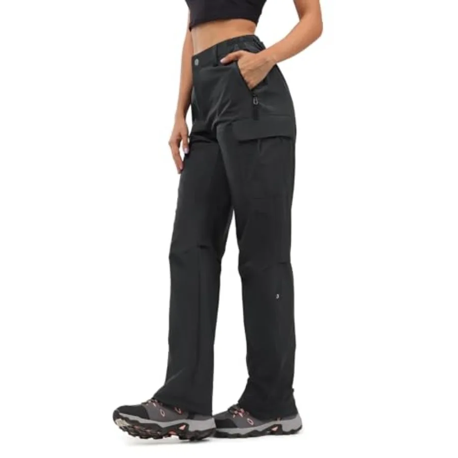 Moosehill Womens Hiking Pants Lightweight: Quick-Dry Stretch Breathable for Hiking Cargo Travel Outdoor Pants with 5 Pockets