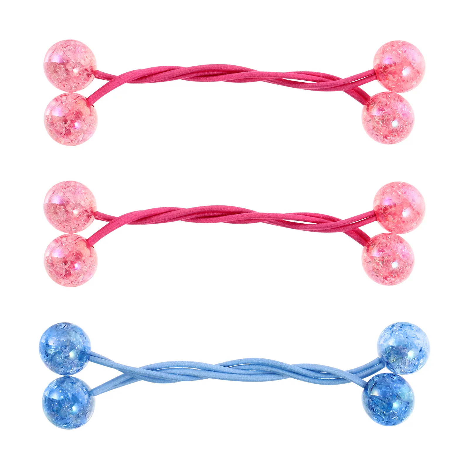 3 أزواج من حلقات الشعر الأنيقة للنساء والفتيات، فساتين متطابقة، قمصان لتزيين الحفلات، أربطة ربطات شعر بلون عشوائي