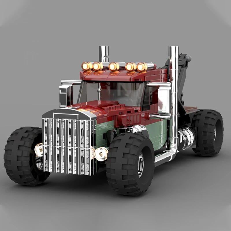 314pcs MOC Peterbilt Hobbs Shaw City Champions Model Building Blocks Tabletop Decor, Small Decor, Home Decor Display Model Gift