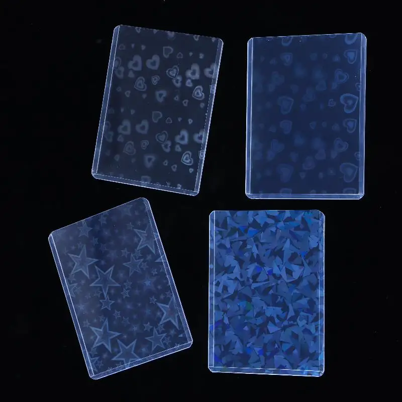 10 Stück holografische, transparente Laser-Fotokartenhüllen, wasserdichter PVC-Kartenschutz für Kpop-Idol-Fotosammlungen, DIY-Scrapbook-Dekoration – Detail 6