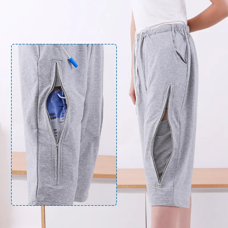 Adult Diaper Pants Bladder Stoma Elderly Pants Collection Urine Bag Storage Incontinence Drainage Patient Care Cropped Pants