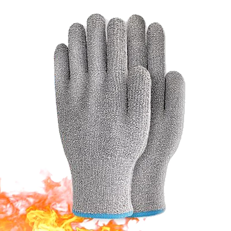 1Pair High Quality Thicken Double-layer Cotton 100/250 Celsius Kitchen Heat Resistant Anti Burn Heatproof Oven Gloves[a]