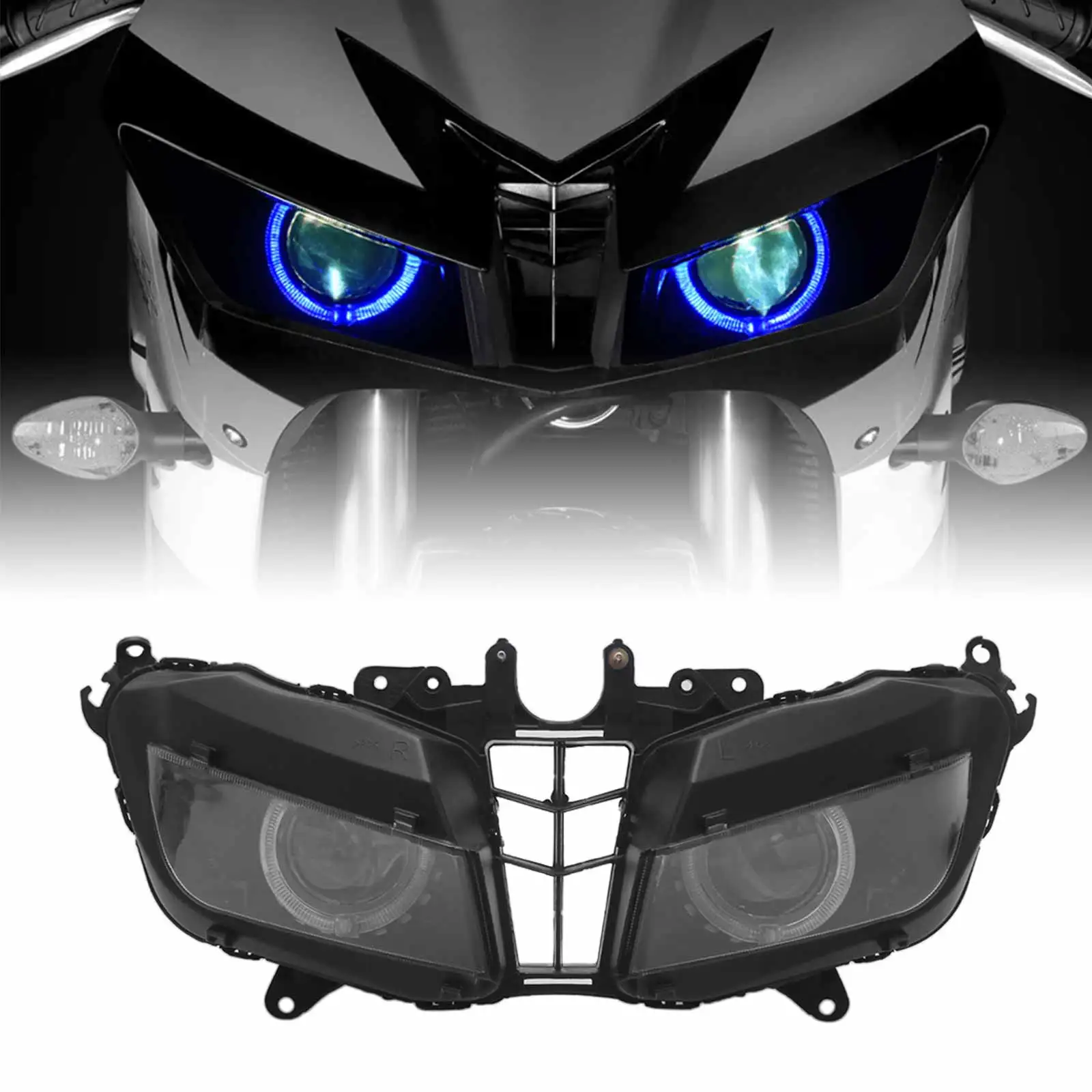 

Motorcycle Headlight 55W Led Angel Eye Headlight Fully Kit Fits For Honda Cbr600Rr 600Rad Rrd Rae Rre Raf Rrg Rrh Rar 2013-2017